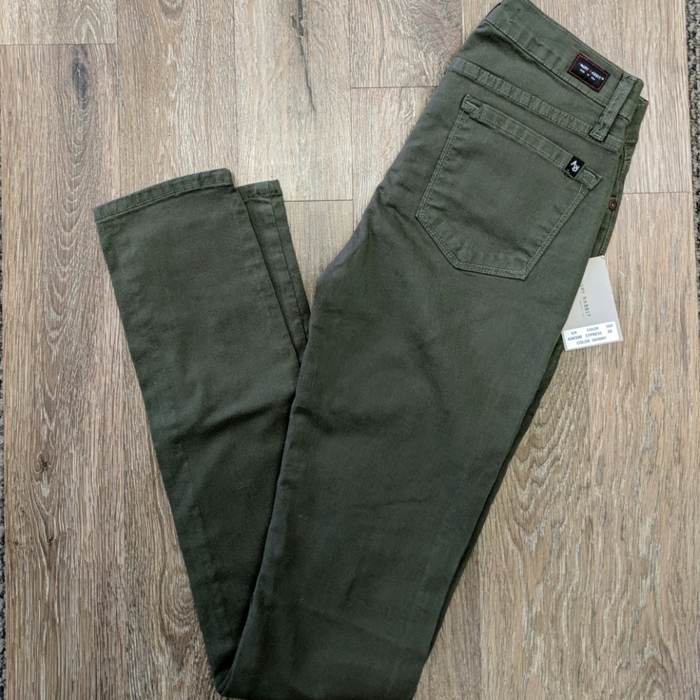 Angry rabbit made in USA olive jeans modcloth